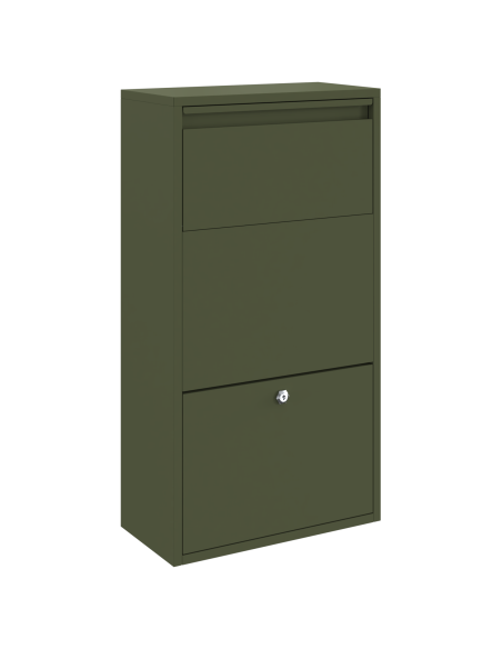 Cassetta Postale Verde Oliva 44x22x82 cm Acciaio