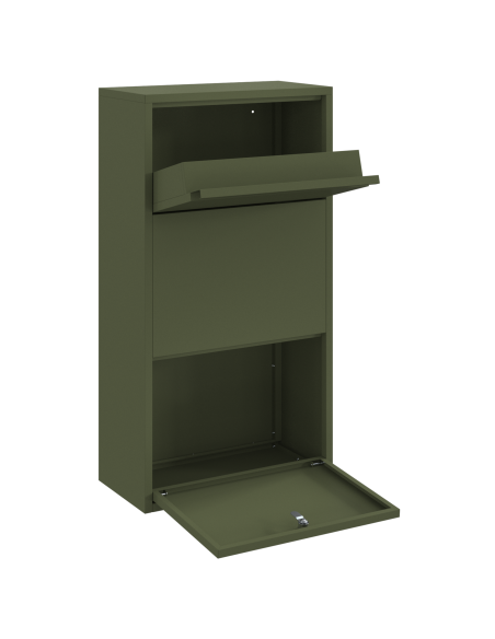 Cassetta Postale Verde Oliva 44x22x82 cm Acciaio