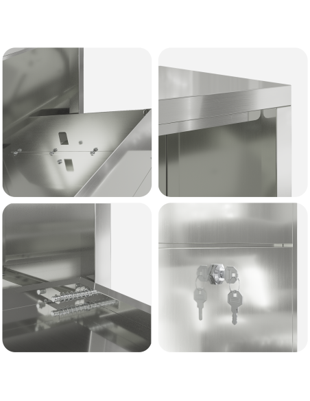 Cassettina per Pacchi 44x22x82 cm Acciaio Zincato