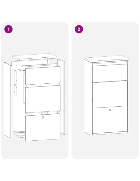 Cassettina per Pacchi 44x22x82 cm Acciaio Zincato