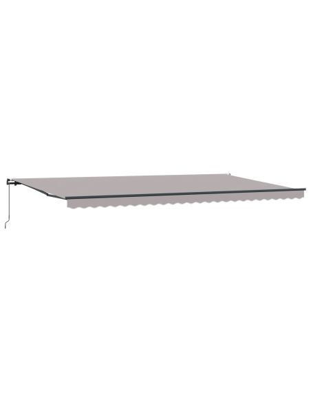 Tenda Retrattile Manuale Grigia Chiara 600x300 cm, Tessuto di ricambio per tenda  per telaio 6x3 m Grigio Chiaro