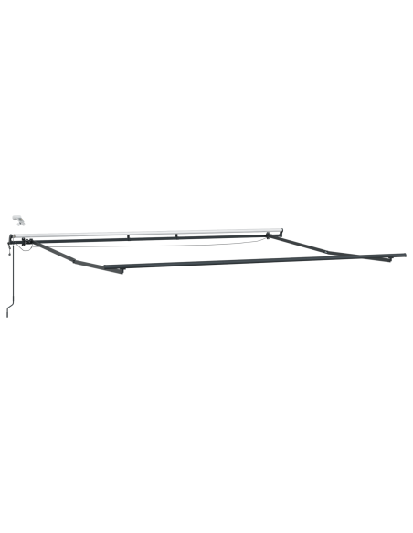 Tenda Retrattile Automatica con LED Bianca 500x350 cm, Tessuto di Ricambio per Tenda  per telaio 5x3,5 m Bianca