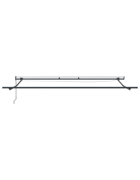 Tenda Retrattile Automatica con LED Bianca 500x350 cm, Tessuto di Ricambio per Tenda  per telaio 5x3,5 m Bianca