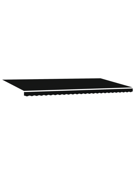Tenda Retrattile Automatica  con LED Nera 600x350 cm, Tessuto di ricambio per tenda  per telaio 6x3,5 m Nero