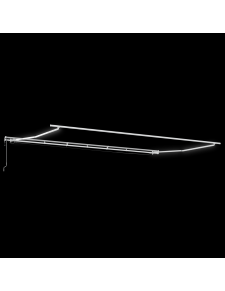 Tenda Retrattile Automatica  con LED Nera 600x350 cm, Tessuto di ricambio per tenda  per telaio 6x3,5 m Nero