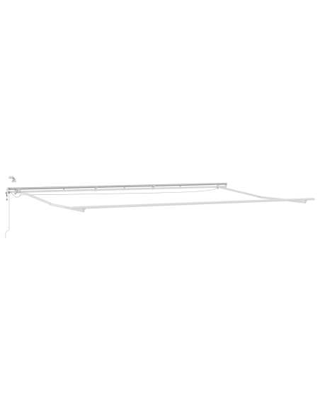 Tenda Retrattile Automatica  con LED Nera 600x350 cm, Tessuto di ricambio per tenda  per telaio 6x3,5 m Nero