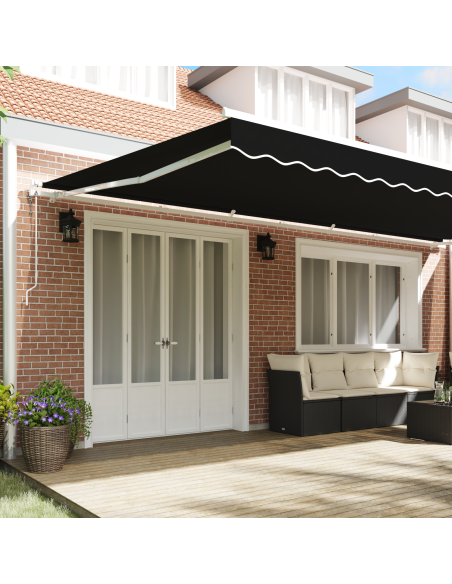 Tenda Retrattile Automatica Nera 600x350 cm