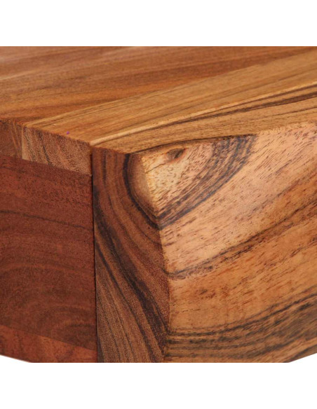 Mensole da Parete 2 pz 30x17x8 cm in Legno Massello di Acacia