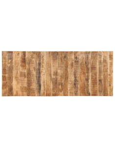 Tavolo da Pranzo 220x90x75 cm in Legno Grezzo Massello di Mango