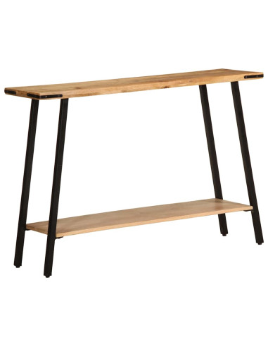 Tavolo Consolle 110x30x75 cm in Legno Massello di Mango