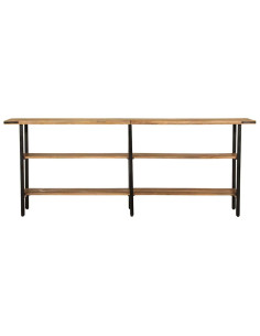 Tavolo Consolle 180x35x70 cm in Legno Massello di Mango 2