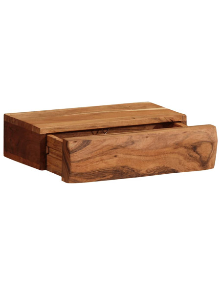 Mensole da Parete 2 pz 30x17x8 cm in Legno Massello di Acacia