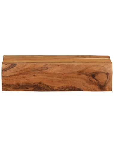 Mensole da Parete 2 pz 30x17x8 cm in Legno Massello di Acacia