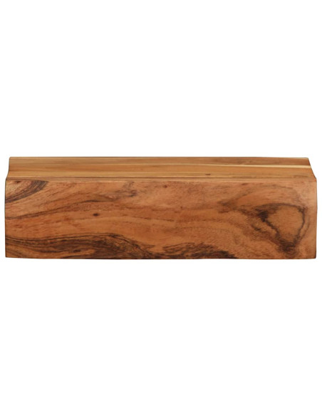 Mensole da Parete 2 pz 30x17x8 cm in Legno Massello di Acacia