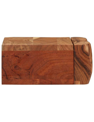 Mensole da Parete 2 pz 30x17x8 cm in Legno Massello di Acacia