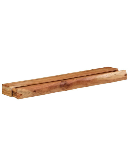 Mensole da Parete 2 pz 100x17x8 cm in Legno Massello di Acacia