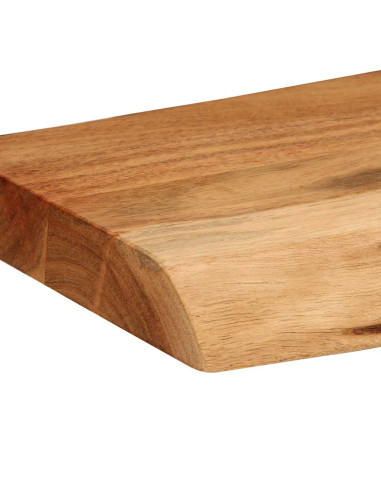 Mensole da Parete 2 pz 80x20x3,5 cm in Legno Massello di Acacia