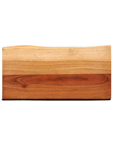 Mensole da Parete 2 pz 40x20x3,5 cm in Legno Massello di Acacia