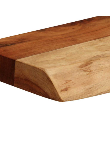 Mensole da Parete 2 pz 40x20x3,5 cm in Legno Massello di Acacia