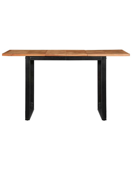 Tavolo da Pranzo 140x70x75 cm in Legno Massello di Acacia