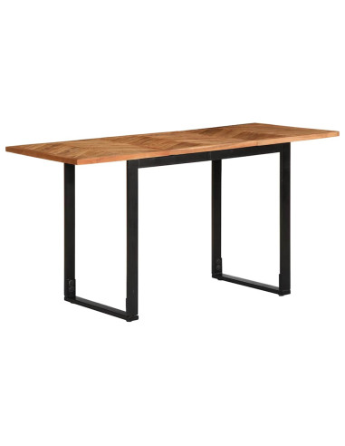 Tavolo da Pranzo 140x70x75 cm in Legno Massello di Acacia