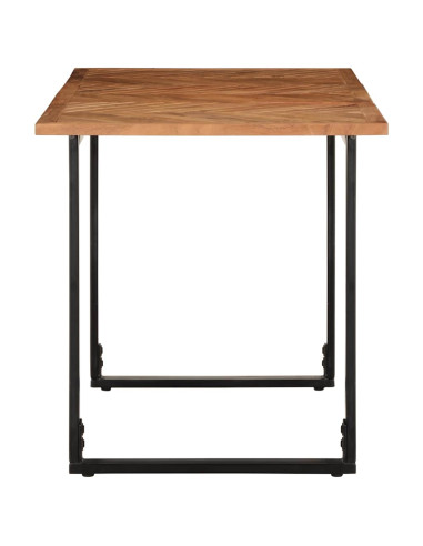 Tavolo da Pranzo 140x70x75 cm in Legno Massello di Acacia