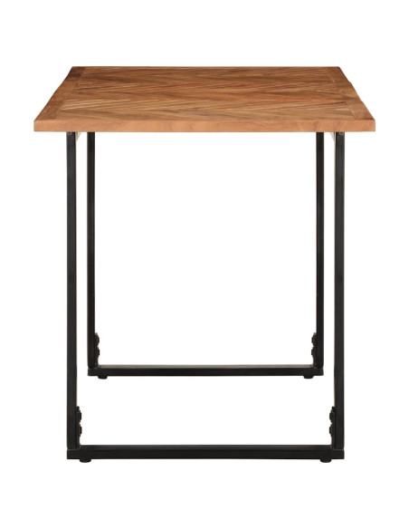 Tavolo da Pranzo 140x70x75 cm in Legno Massello di Acacia