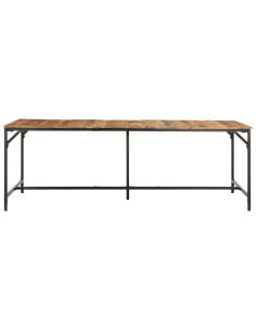 Tavolo da Pranzo 220x90x75 cm in Legno Grezzo Massello di Mango 2