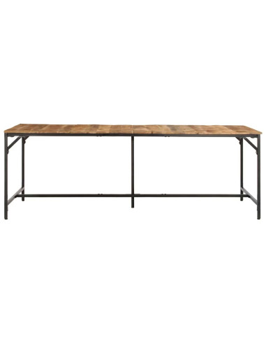 Tavolo da Pranzo 220x90x75 cm in Legno Grezzo Massello di Mango