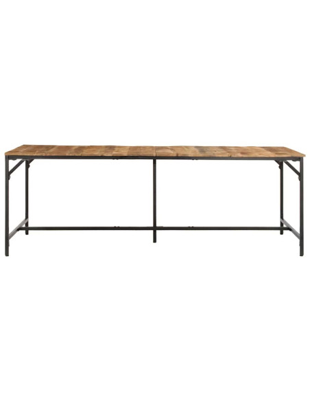 Tavolo da Pranzo 220x90x75 cm in Legno Grezzo Massello di Mango