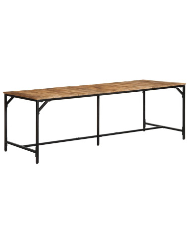 Tavolo da Pranzo 220x90x75 cm in Legno Grezzo Massello di Mango