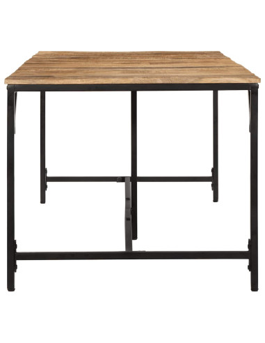 Tavolo da Pranzo 220x90x75 cm in Legno Grezzo Massello di Mango