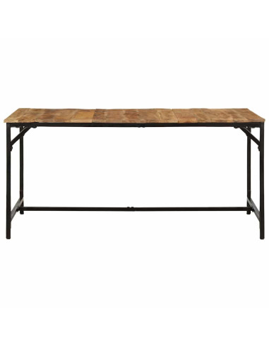 Tavolo da Pranzo 160x80x75 cm in Legno Massello di Mango Grezzo