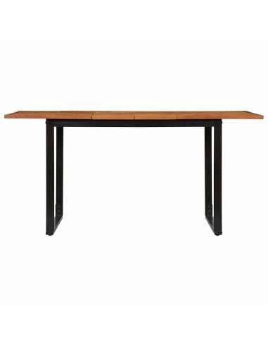 Tavolo da Pranzo 160x80x75 cm in Legno Massello di Acacia