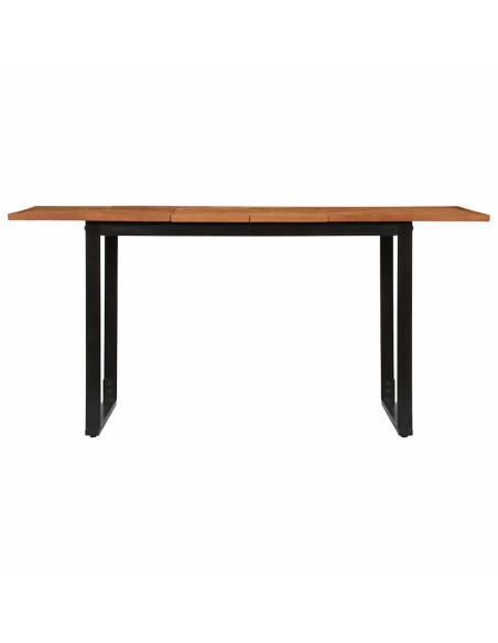 Tavolo da Pranzo 160x80x75 cm in Legno Massello di Acacia