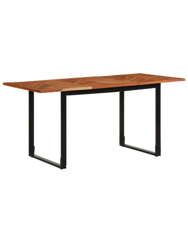 Tavolo da Pranzo 160x80x75 cm in Legno Massello di Acacia