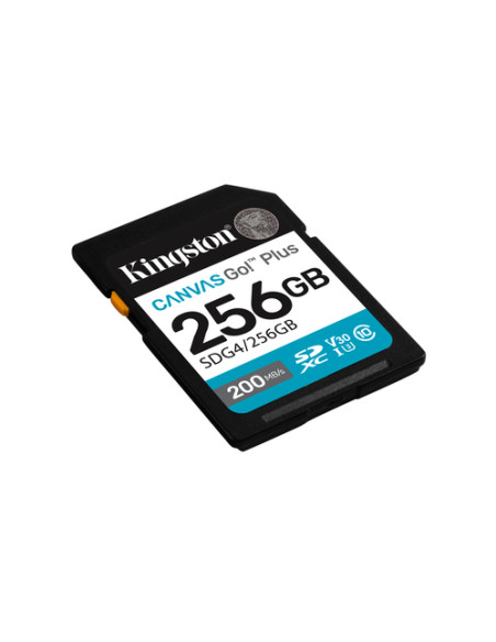 Kingston Technology 256GB SDXC Canvas Go Plus Gen4 200MB/s C10 UHS-I U3 V30