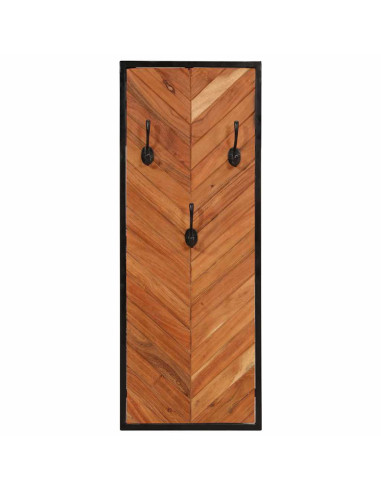 Appendiabiti 2 pz 35x1x90 cm in Legno Massello di Acacia