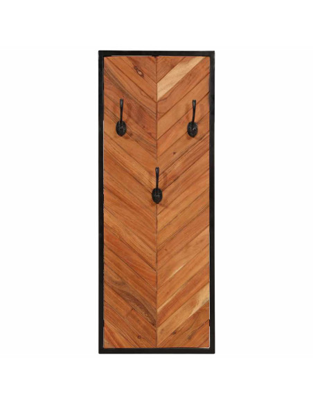 Appendiabiti 2 pz 35x1x90 cm in Legno Massello di Acacia