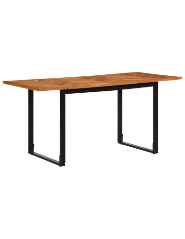 Tavolo da Pranzo 160x80x75 cm in Legno Massello di Acacia