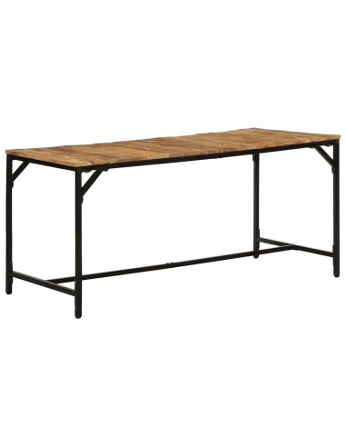 Tavolo da Pranzo 160x80x75 cm in Legno Massello di Mango Grezzo