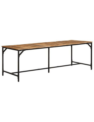Tavolo da Pranzo 220x90x75 cm in Legno Grezzo Massello di Mango