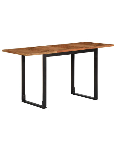 Tavolo da Pranzo 140x70x75 cm in Legno Massello di Acacia