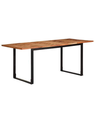 Tavolo da Pranzo 180x90x75 cm in Legno Massello di Acacia