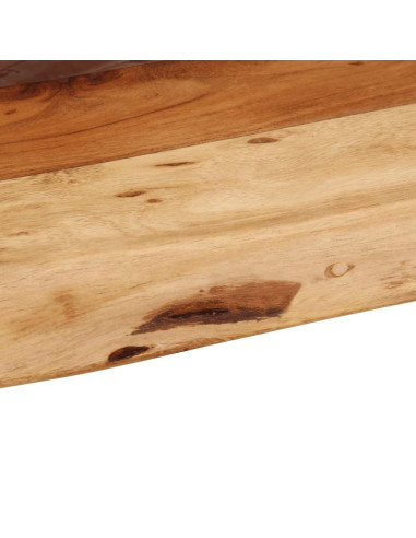 Mensole da Parete 2 pz 40x20x3,5 cm in Legno Massello di Acacia