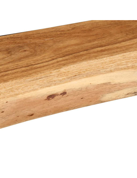 Mensole da Parete 2 pz 100x20x3,5cm in Legno Massello di Acacia