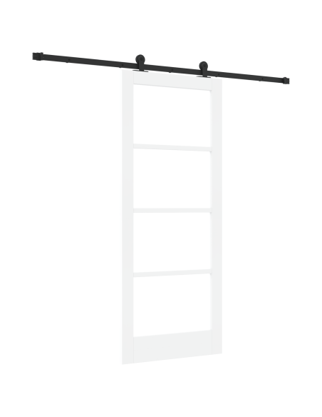 porta scorrevole  con set di accessori 'ORKDAL'Bianca 83x202 cm, porta interna  con vetro 'ORKDAL'Bianca 83x202x4 cm
