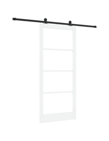 porta scorrevole  con set di accessori "ORKDAL" bianca 93x211 cm, porta interna  con vetro "ORKDAL" bianca 93x211x4 cm