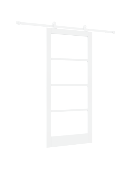 Porta scorrevole  con set hardware 'ORKDAL'Bianco 93x202 cm, Porta interna  con vetro 'ORKDAL'Bianco 93x202x4 cm