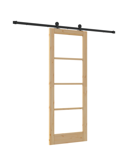 porta scorrevole  con set di componenti "ORKDAL" 78x202 cm, porta interna  con vetro "ORKDAL" 78x202x4 cm in legno massello di p